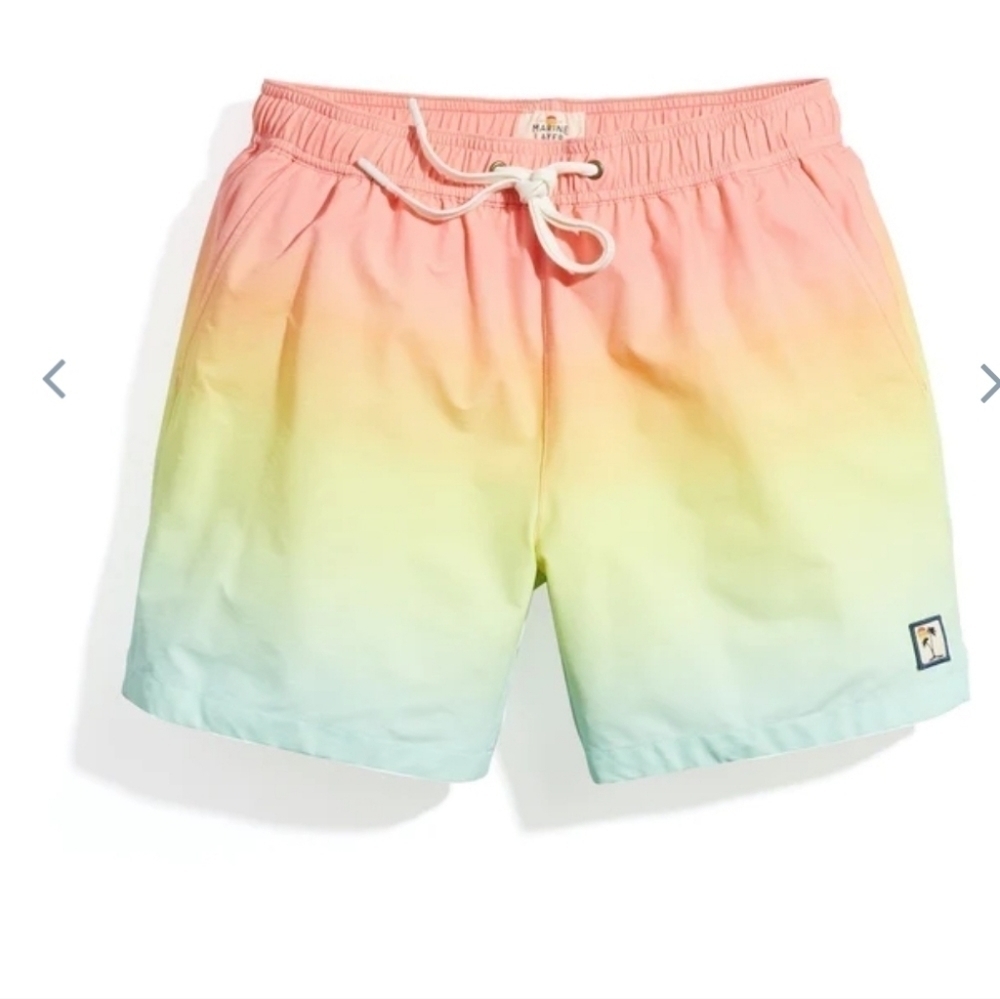 MARINE layer Rincon Swim Trunk in Multicolor Ombre